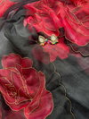 Mann Designer Handwork Printed Soft Organza Party Wear Sarees Wholesale Online
